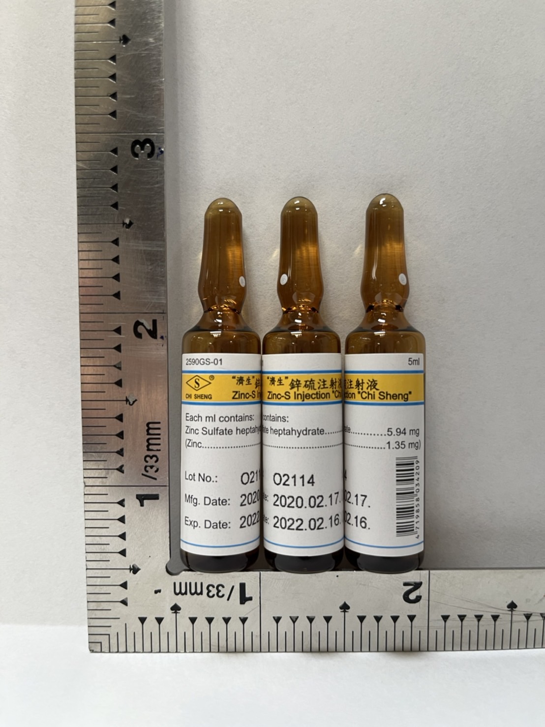 Zinc-S Injection "CHI SHENG"